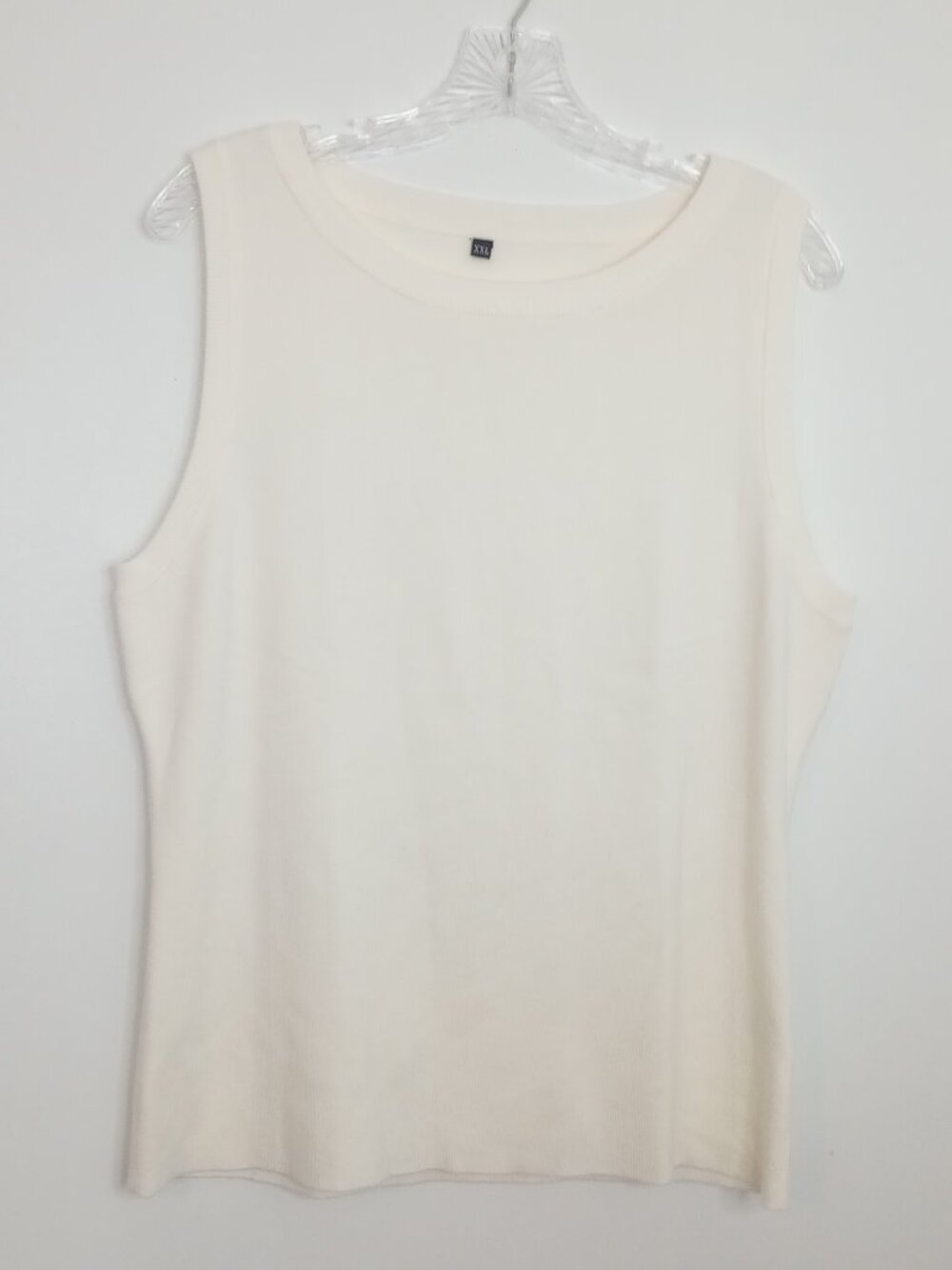 Arach & Cloz Off-White Sleeveless Wool-Blend Knit Tank Top